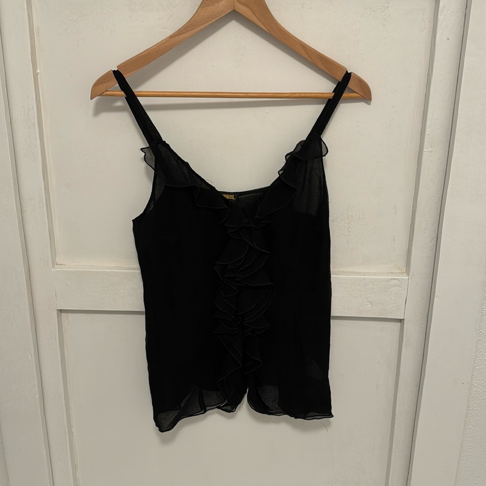 Nashville Designer Manuel Black Silk Blouse